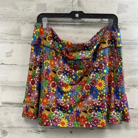 Skort By FULBELLE In Floral Print, Size: 2x Durable Hem Fair trade
