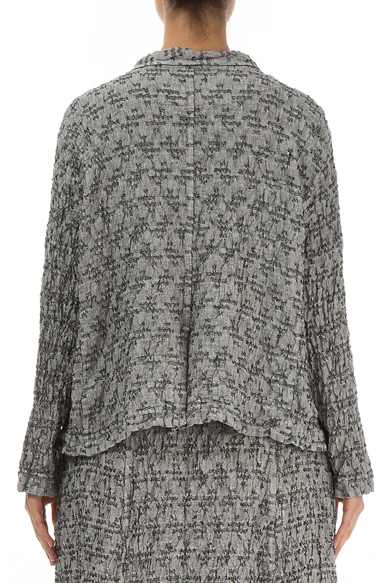 LightPadding Thermal Reflective Lining Geometric Texture Grey Linen Jacket