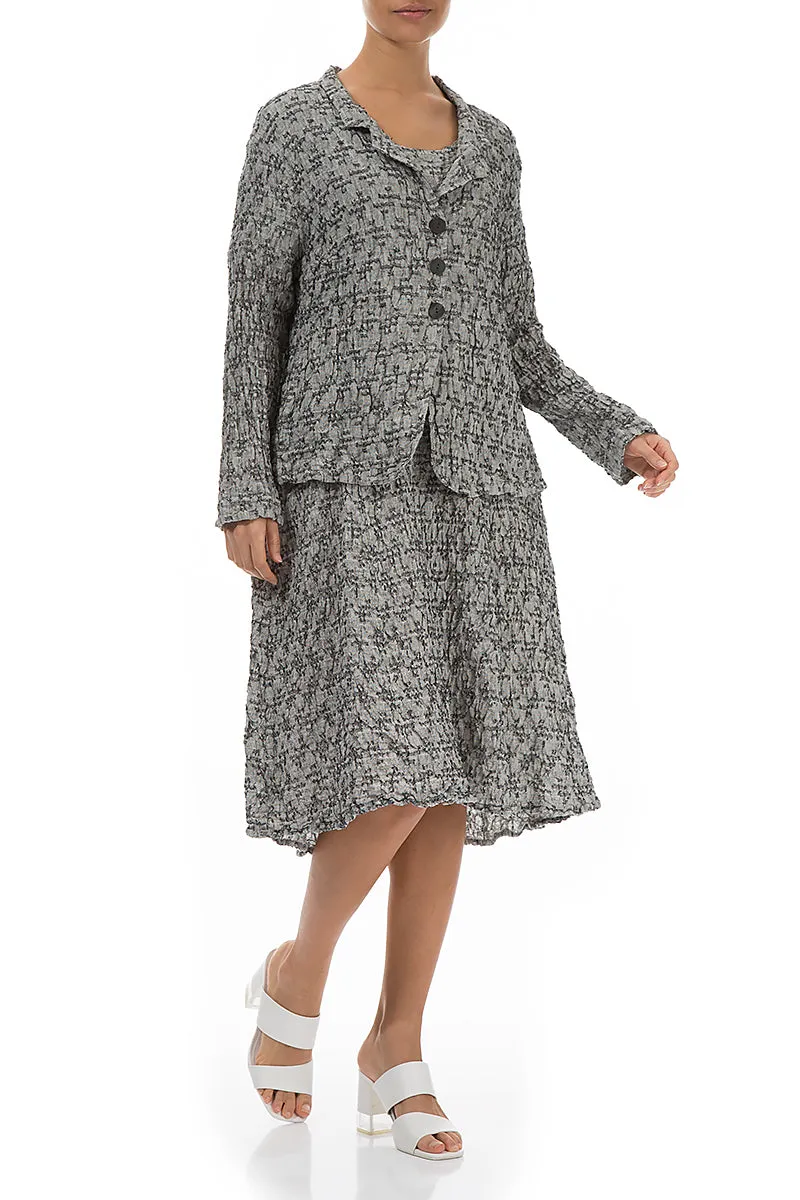 Cozy Design AbrasionResistant Geometric Texture Grey Linen Jacket