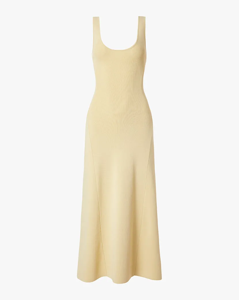 Scoop Neck Midi Dress Comfortable Design Timeless Vibe
