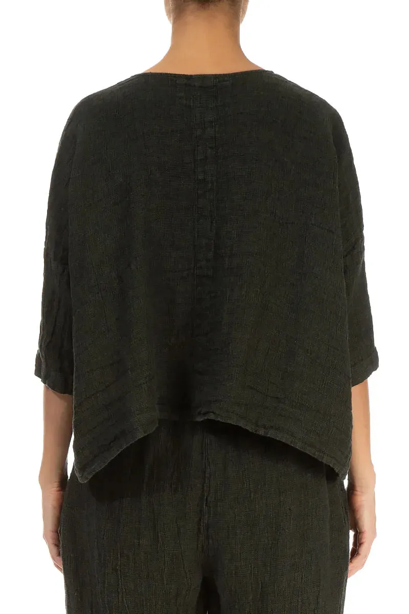 Airflow Optimization Boxy Forest Mist M??lange Linen Jacket