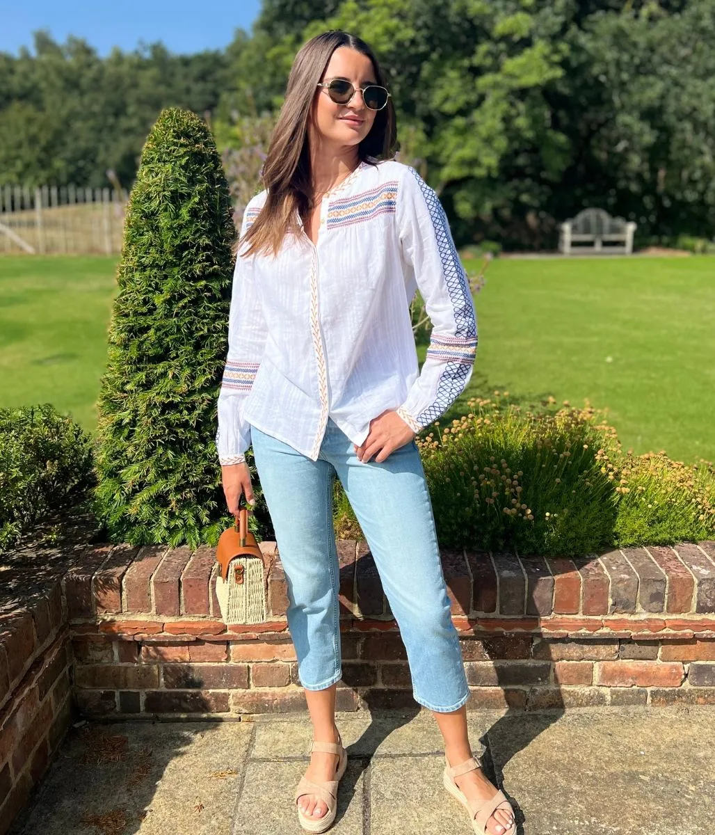 Brakeburn Embroidered Cove Blouse Transitional Clothing