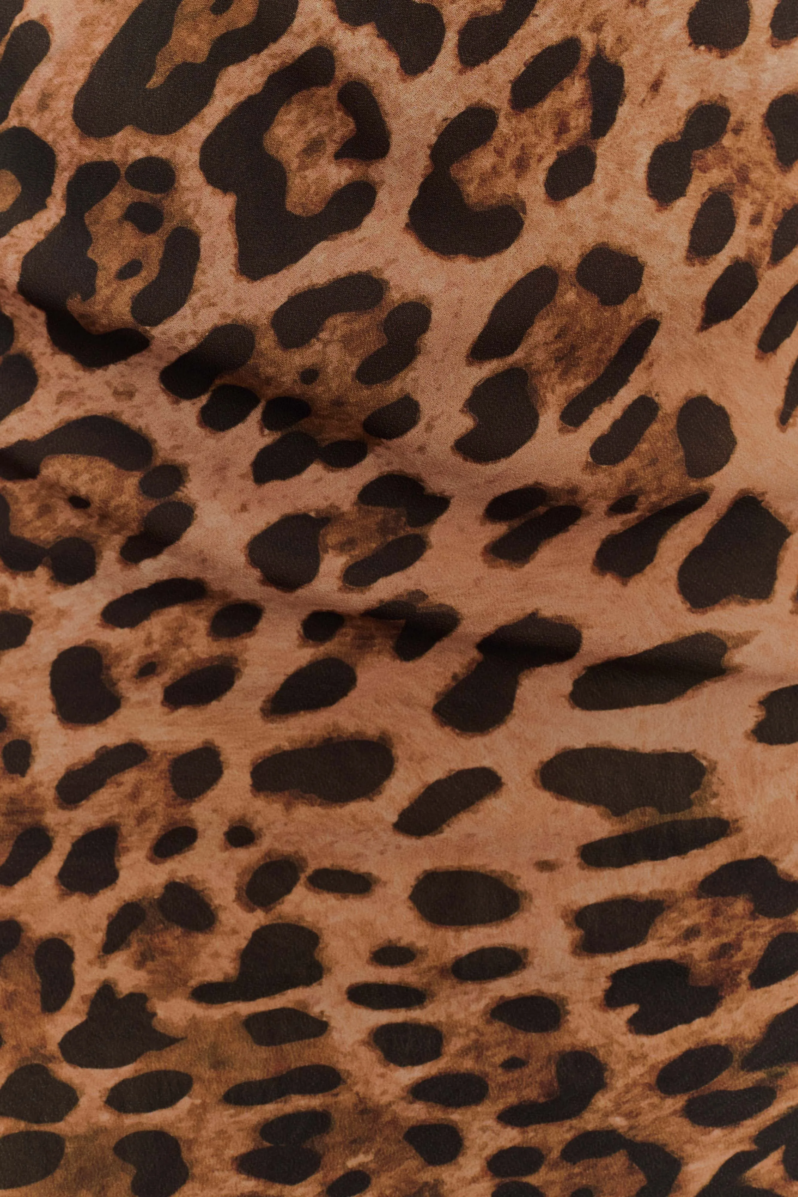 Artistic Vibe Smile Glow Breanna Strapless Chiffon Maxi Dress - Leopard Print