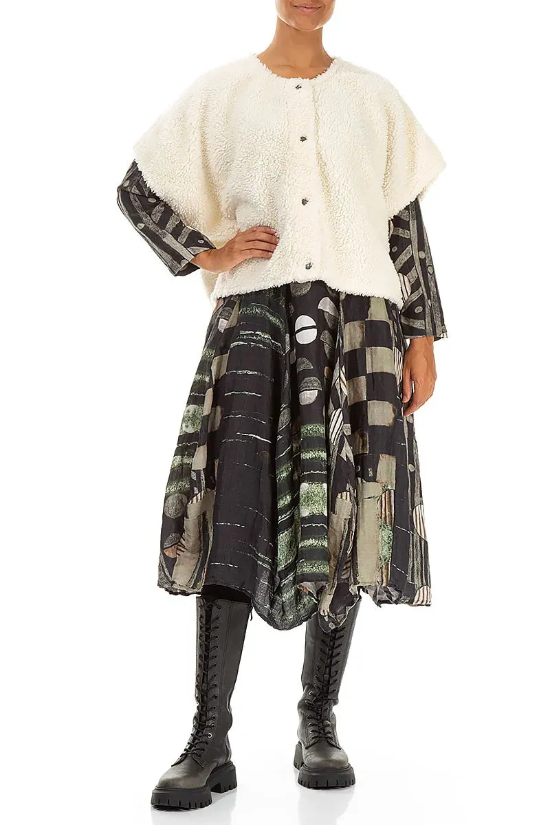 Transitional Weather Piece Off White Teddy Cotton Gilet