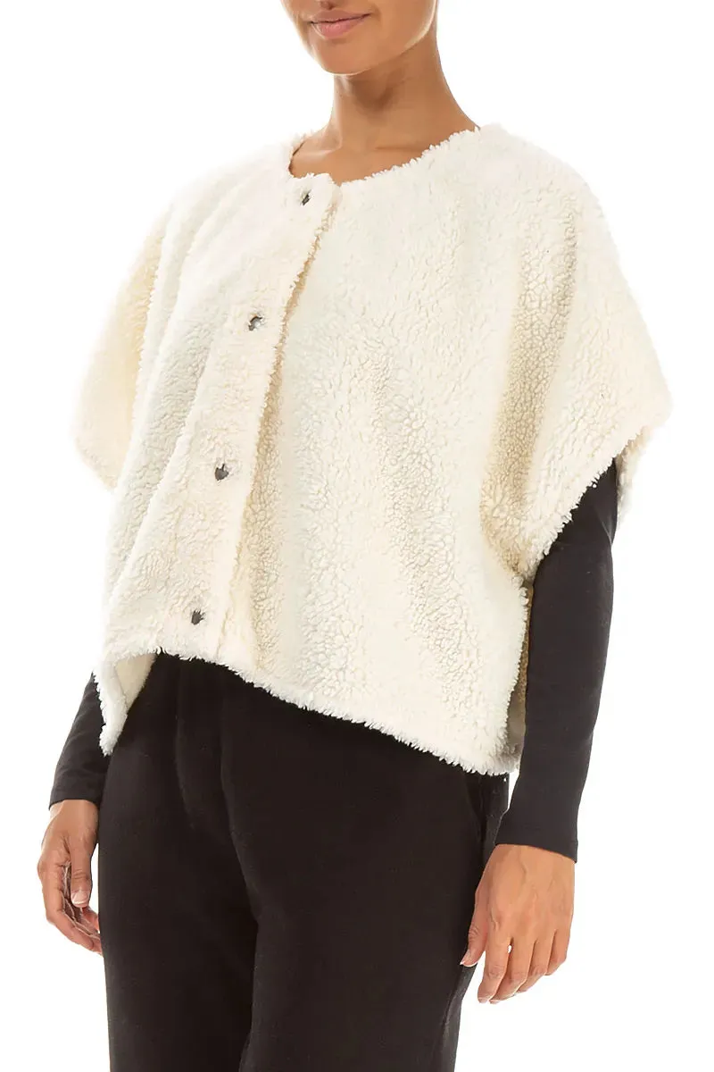 Off White Teddy Cotton Gilet Style Staple Durable Outer Shell