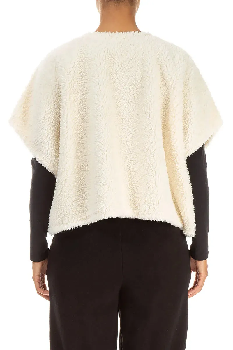 WaterResistant Coating Off White Teddy Cotton Gilet