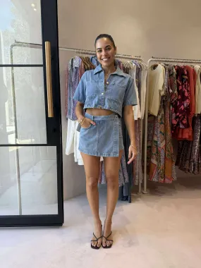 DEMI DENIM CROP TaglessCollars DurableStitching