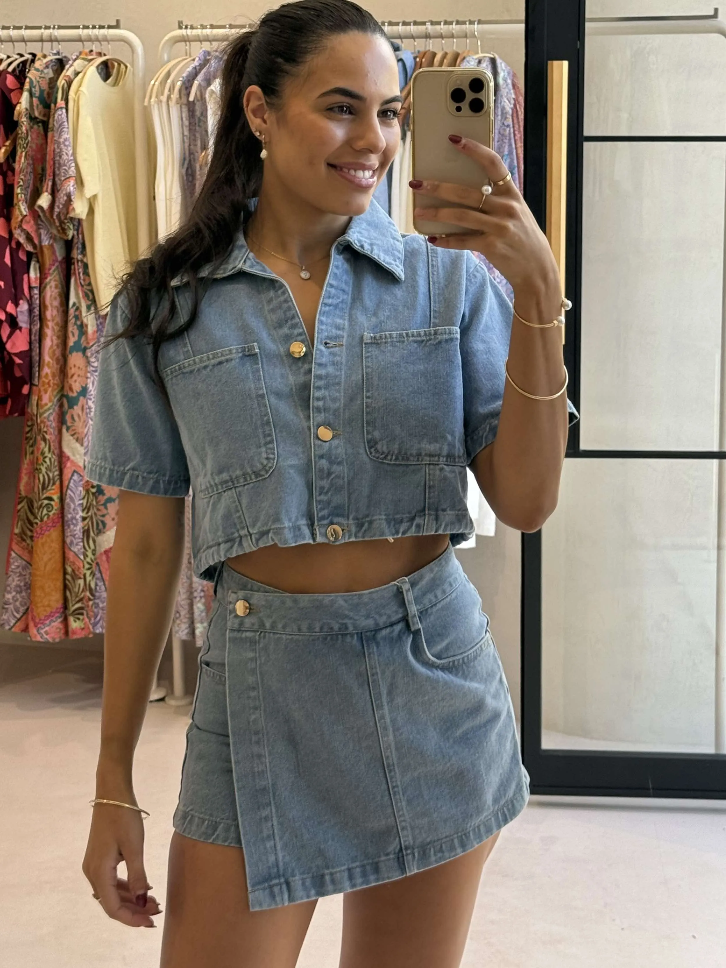 LowProfileSeams DEMI DENIM CROP