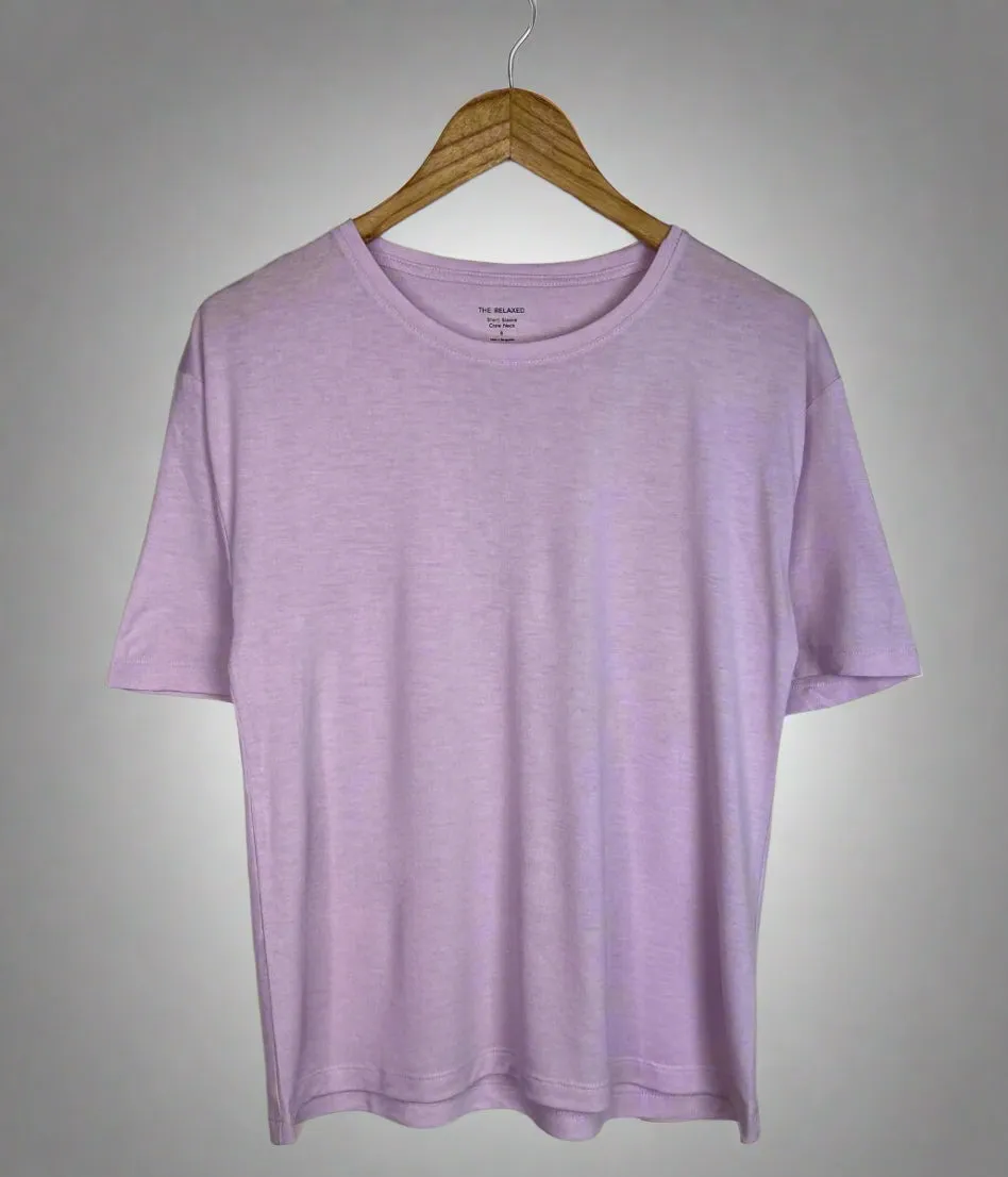 Pink Relaxed Short Sleeve Tee Casual Shirt Breathable Style