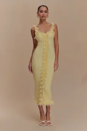 Shay Lace Ruffle Knit Midi Dress - Lemon City Layers