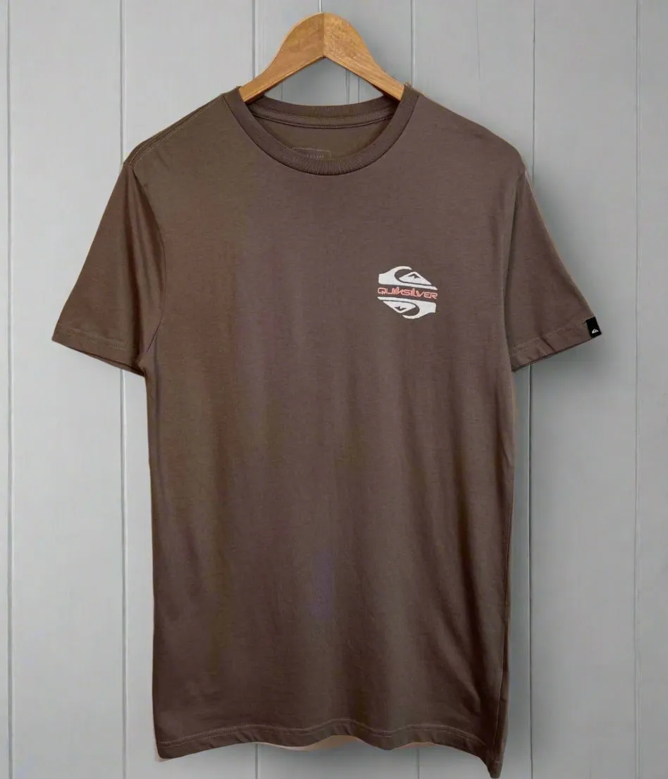 Sustainable production AbrasionFree Edging Brown Fun Zone Quiksilver Printed Short Sleeve Tee