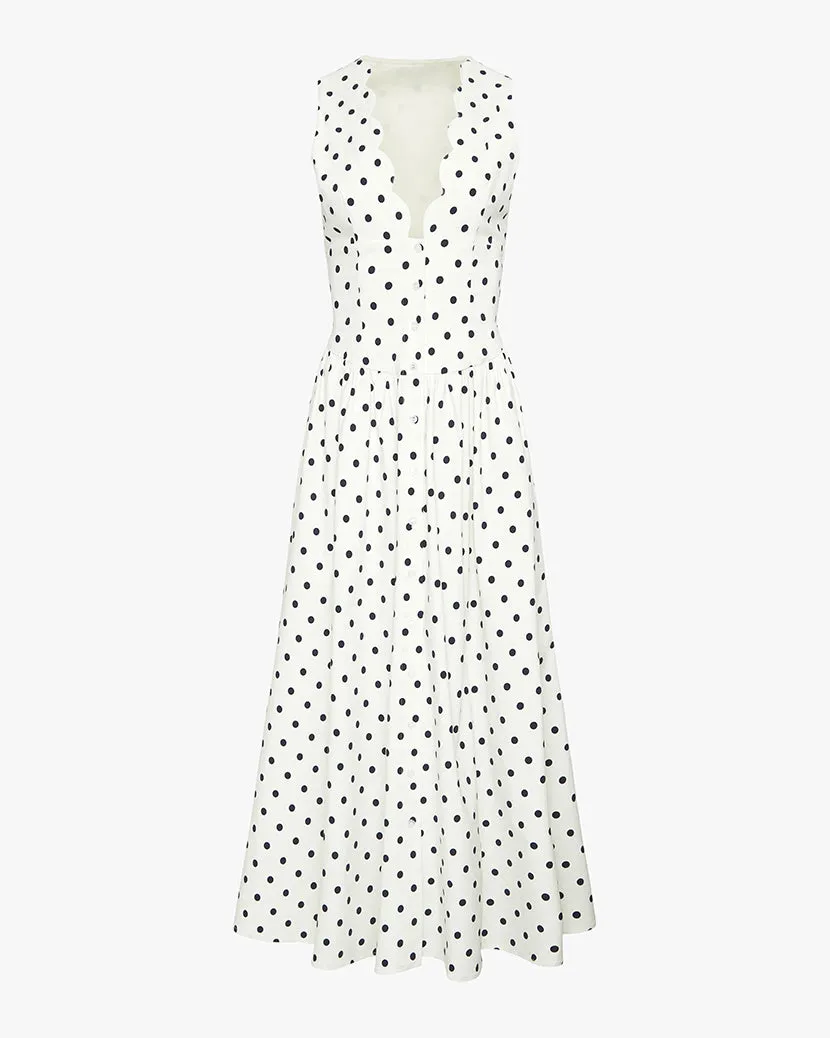 Button Front Scallop Dress Timeless Style Fall Go