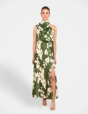Fashionable Layers Lightweight-Comfort Calais Satin Midi Dress