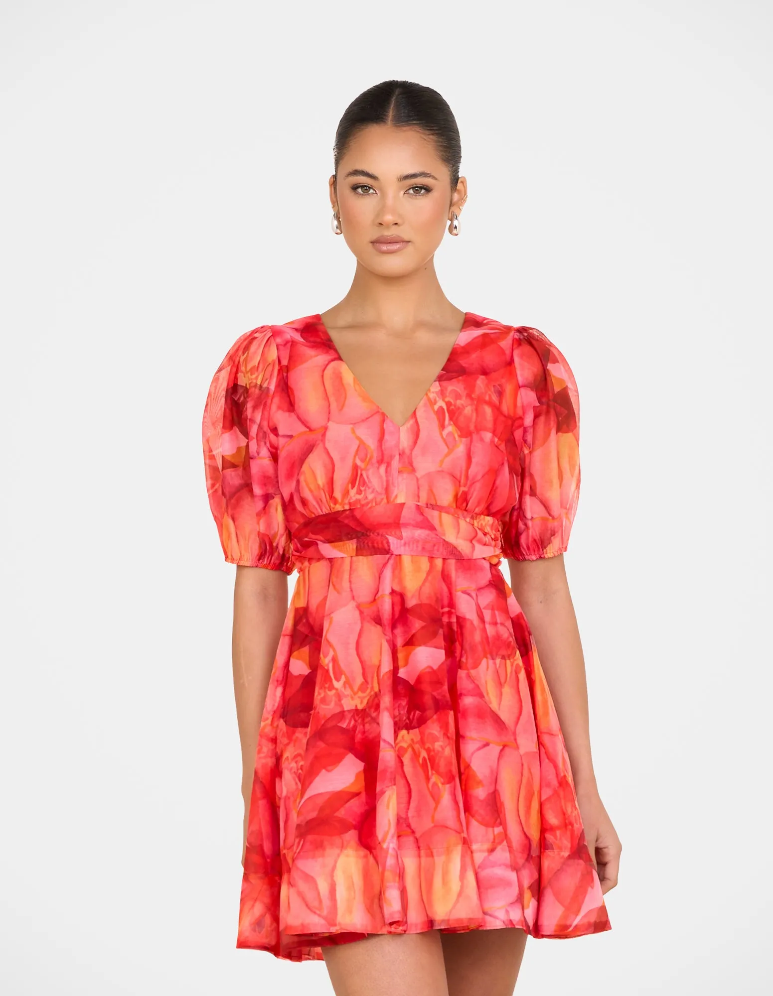 Cammi Puff Sleeve Mini Dress Grab Quick Unique Cut