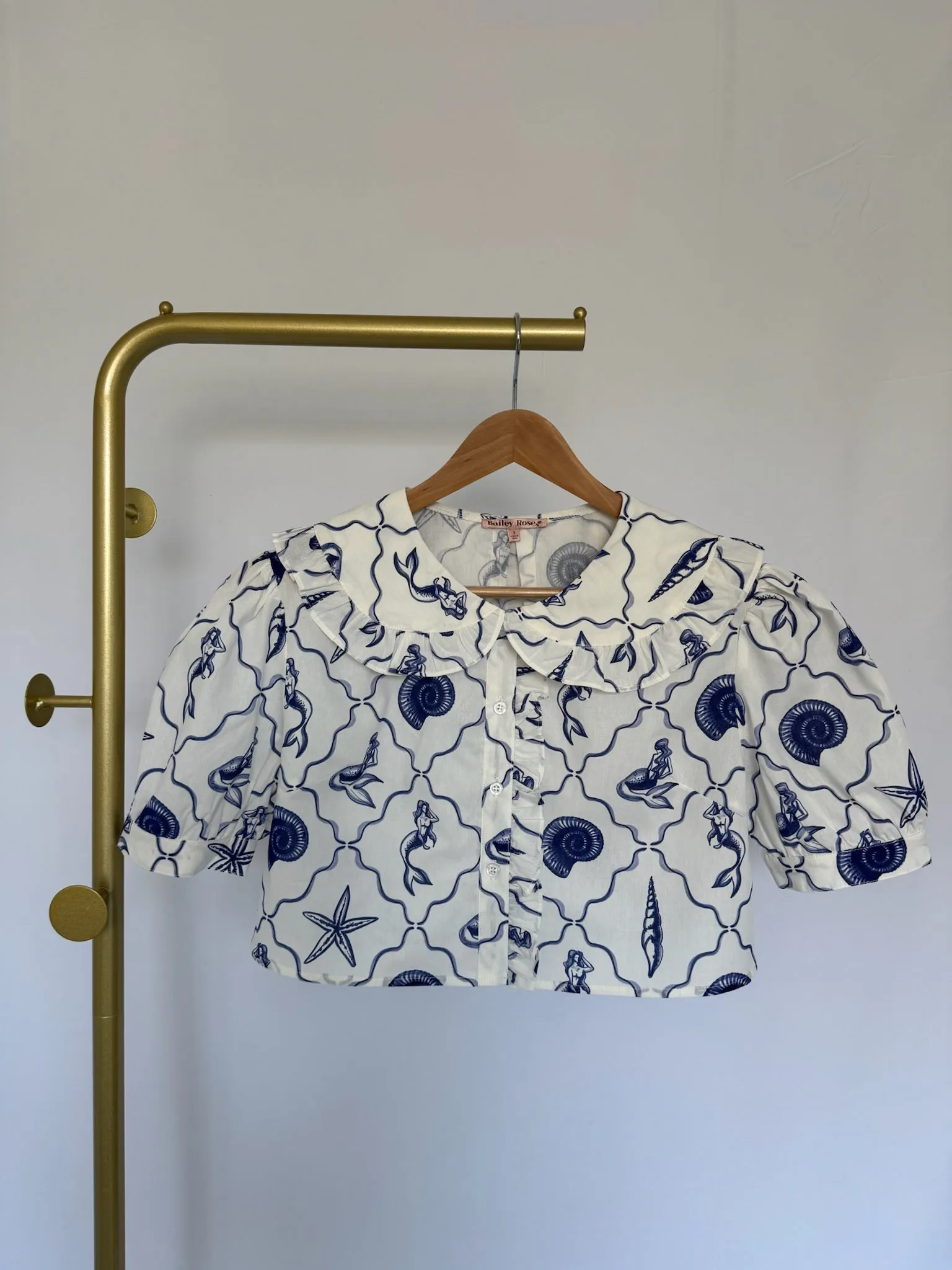 MERMAID Cropped Shirt gender-neutral EasyCare Fabric