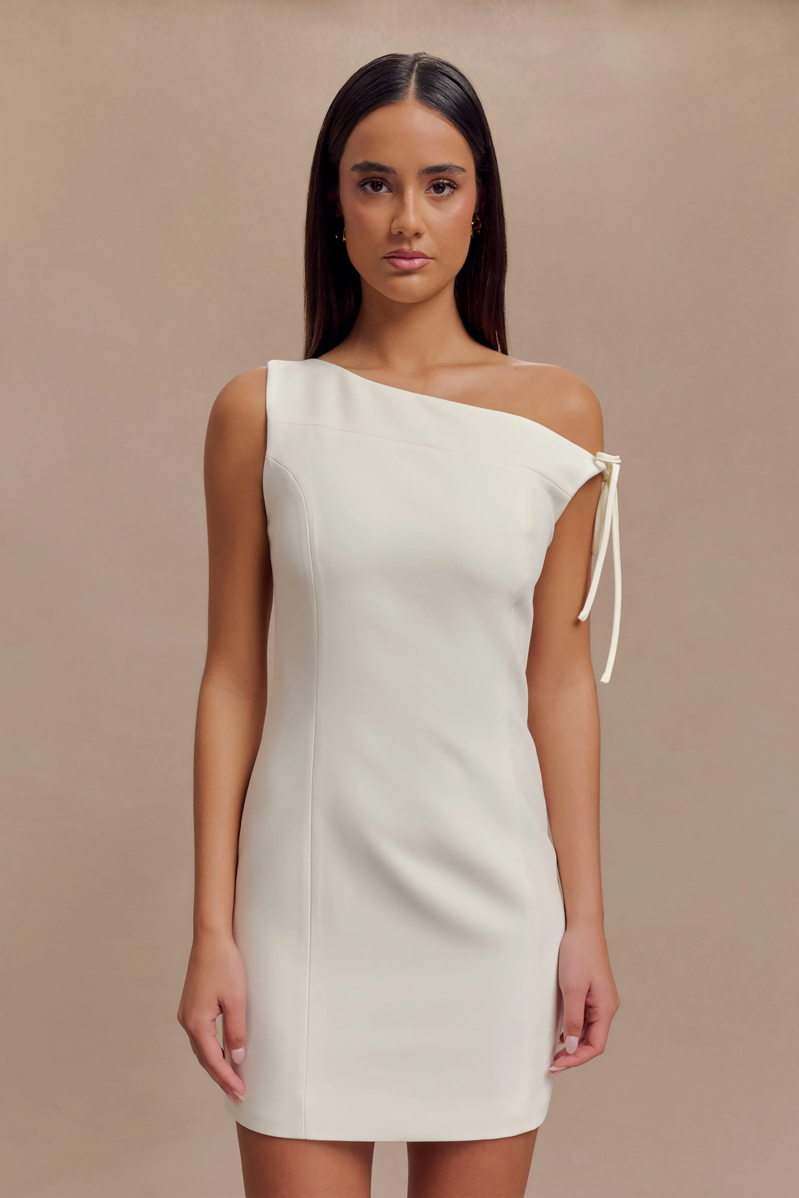 Quick Outfit Baker Suiting Off Shoulder Dress - Ivory