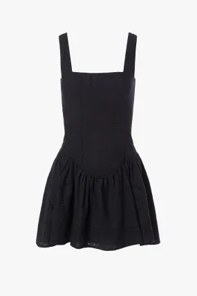 Corset Peplum Mini Dress Soft Volume Nordic Calm