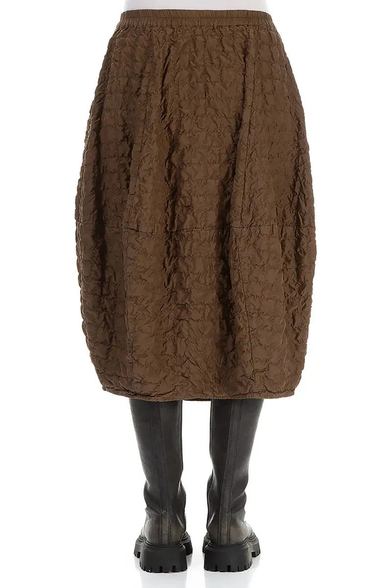 Balloon Pleated Aged Copper Silk Bamboo Skirt Active Wear Smart Fit