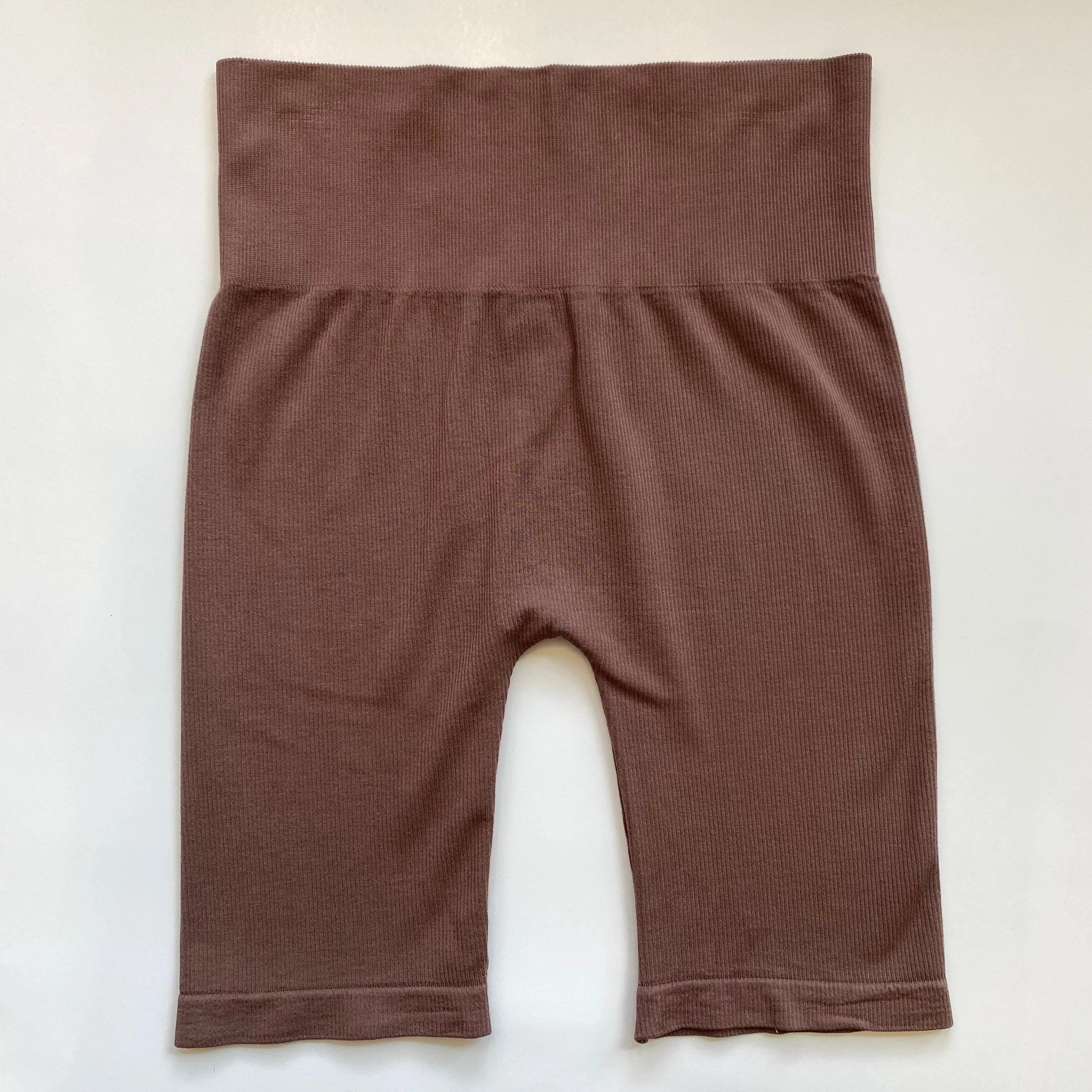 KIMBERLY High Waisted Ribbed Bike Shorts corduroy shorts Eco Conscious Packaging