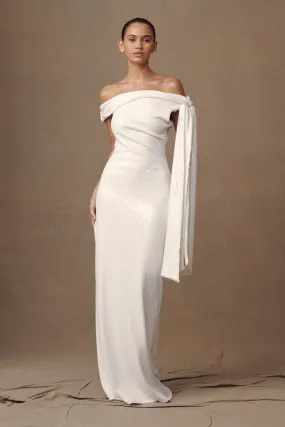 Modern Motion Easy Pairing Catarina Sequin Maxi Dress - White