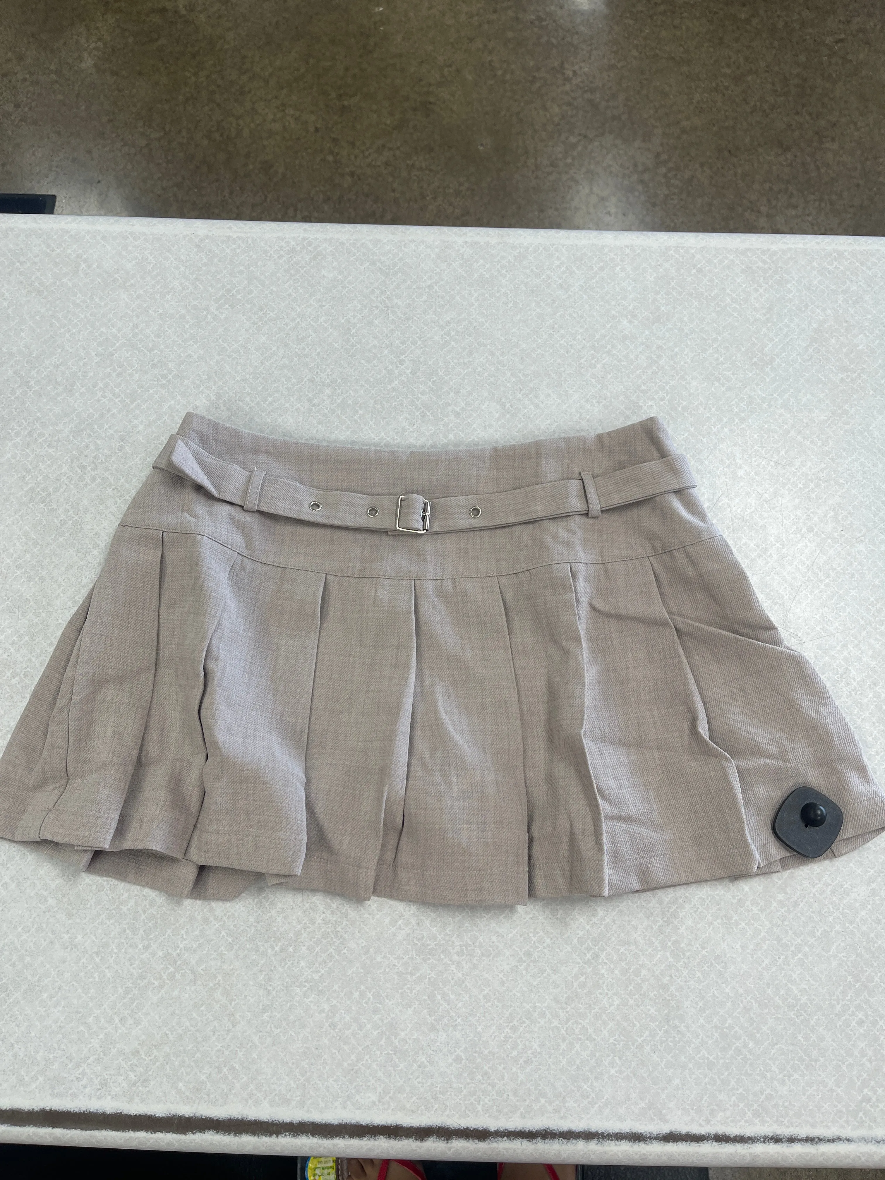 Abstract Motif Durable Stitching Skort By Hyfve In Tan, Size:L
