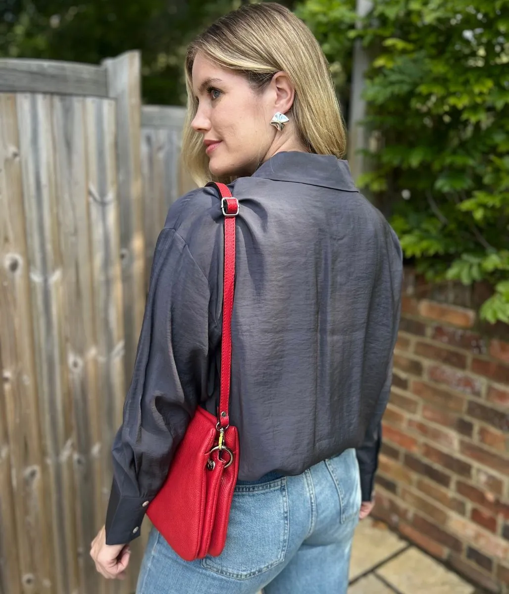 Charcoal Grey Modal Relaxed Shirt Effortless Style High End