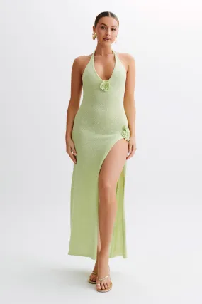 Everyday Ready Fast Chic Cherie Knit Halter Maxi Dress - Apple