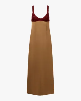 Crochet Top Maxi Dress Softly Structured