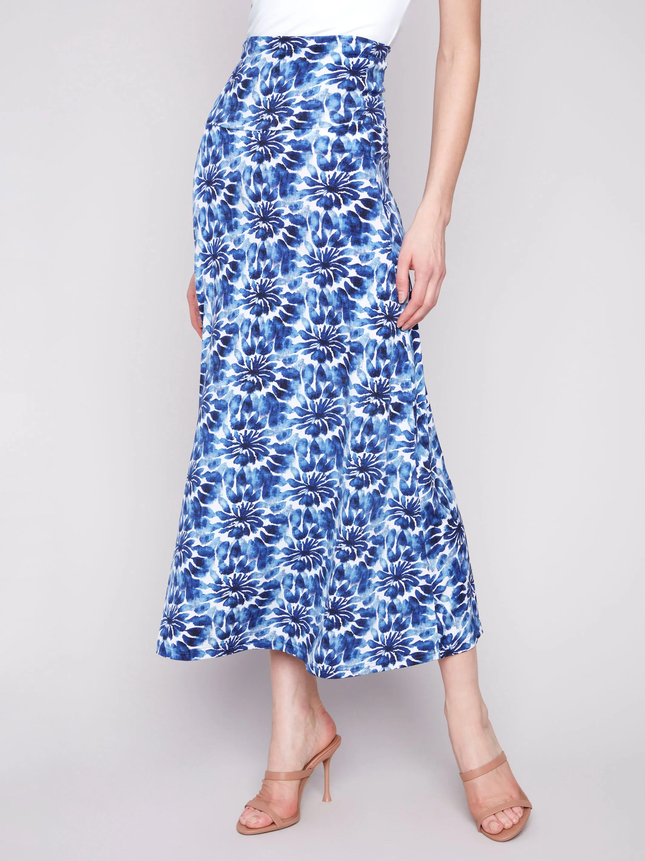 Printed Convertible Skirt & Dress with Removable Straps - Lily Relax Draping