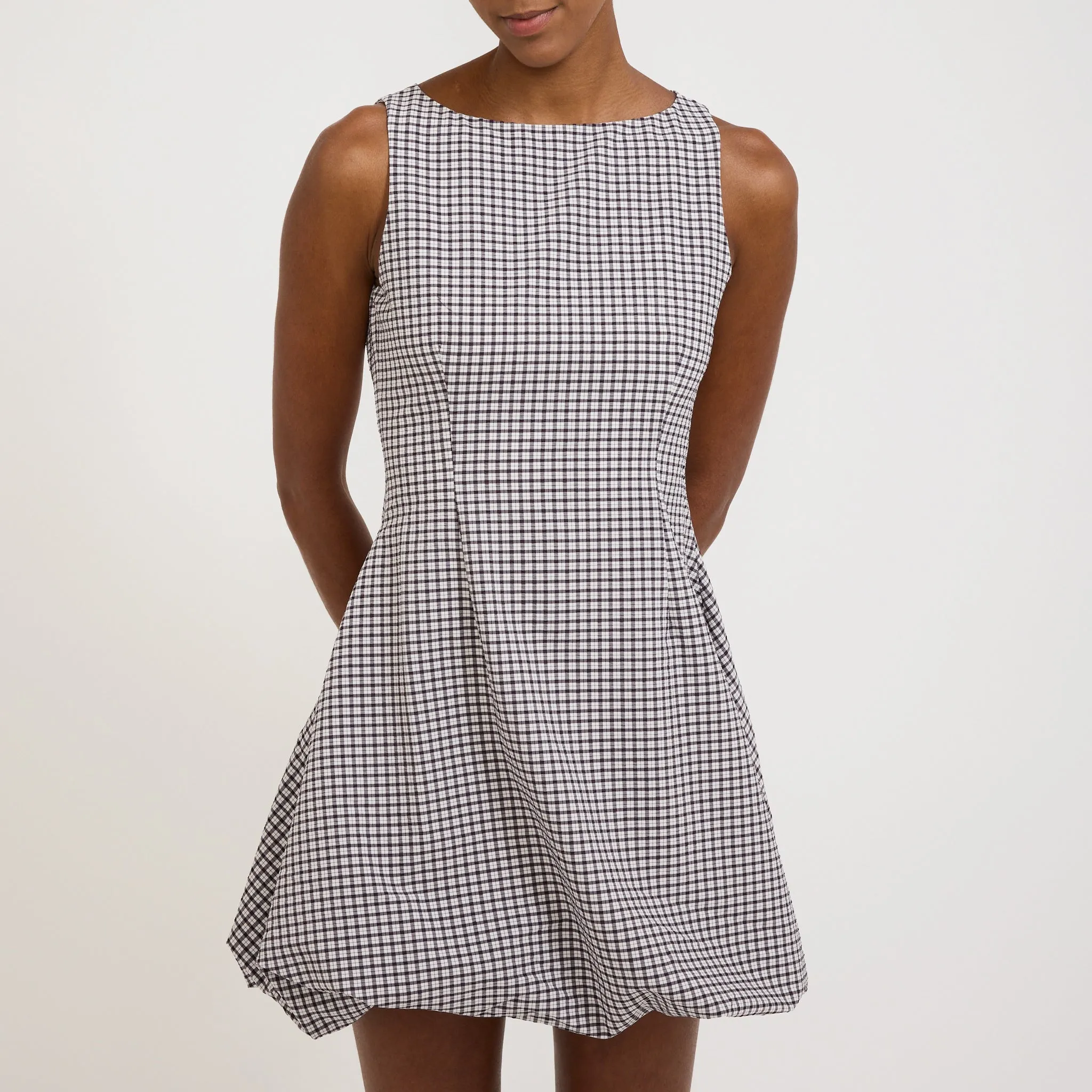Bobbie Mini Dress Black Gingham Relaxed Style