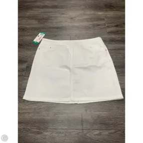 Skort By Sc & Co In White, Size: Xl Crossback Strap Neutral Tones