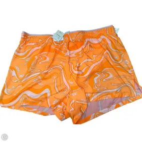 Athletic Shorts By Fabletics In Orange, Size: 3x TemperatureRegulating