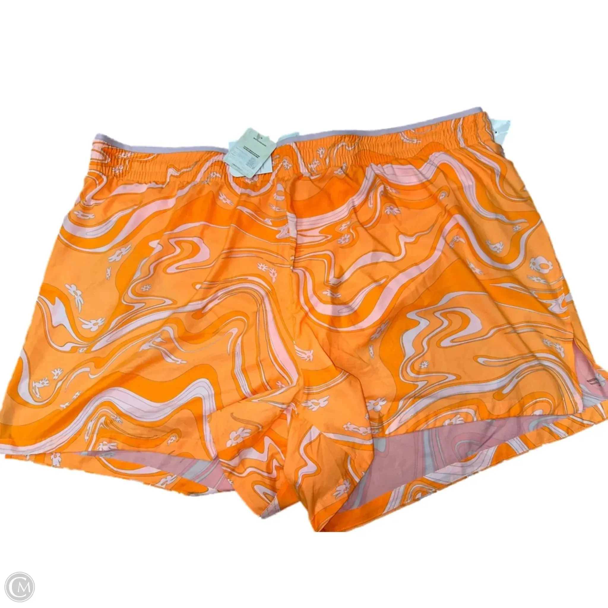 Athletic Shorts By Fabletics In Orange, Size: 3x TemperatureRegulating