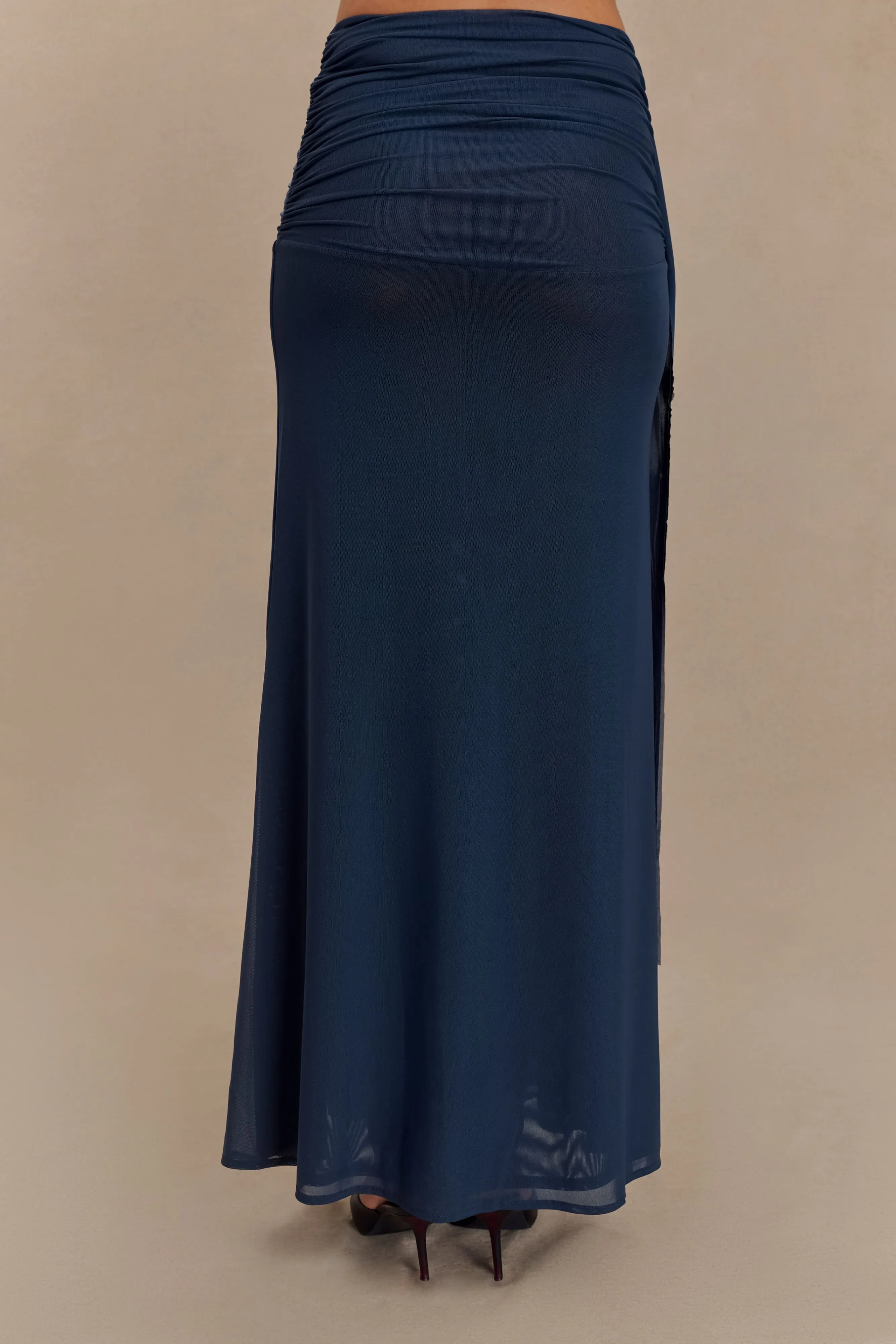 Arna Mesh Maxi Skirt - Midnight Blue snag resistant PermeableCloth