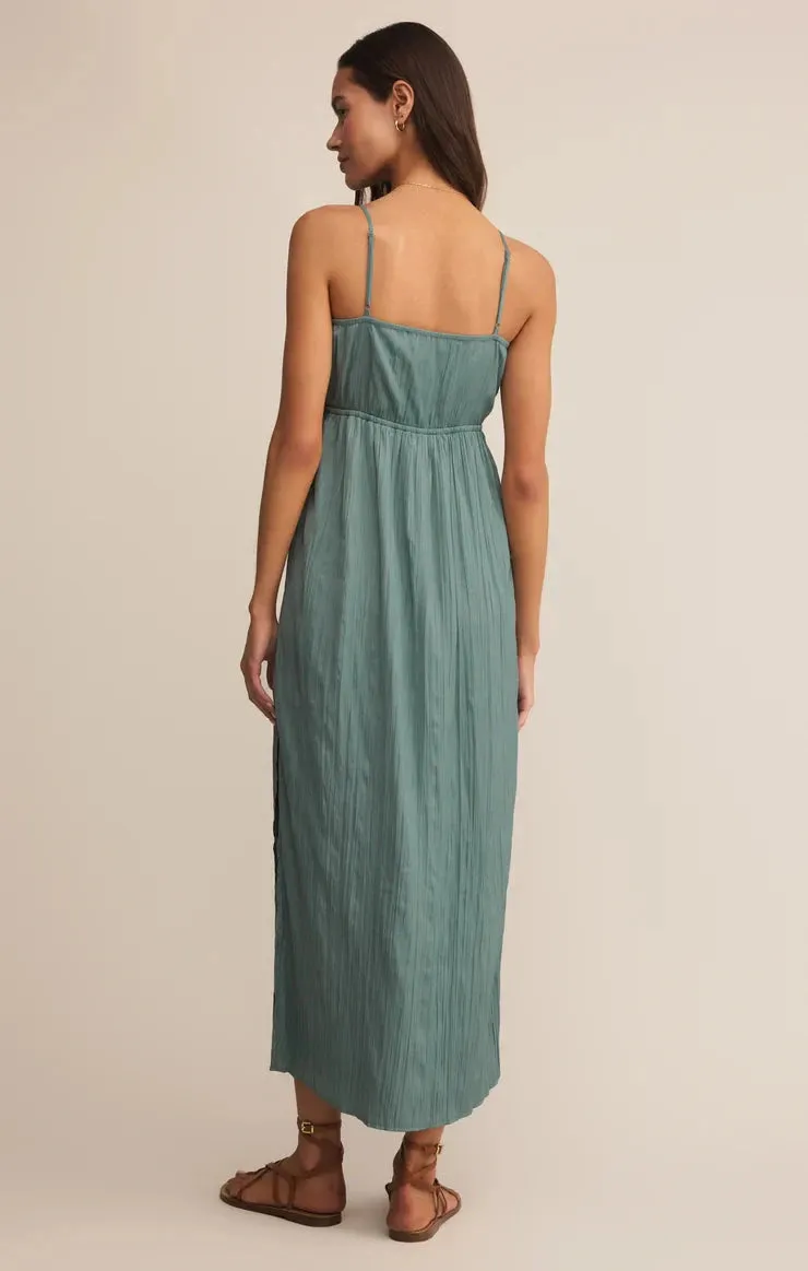 Sheer Overlay MANON SATIN MAXI DRESS