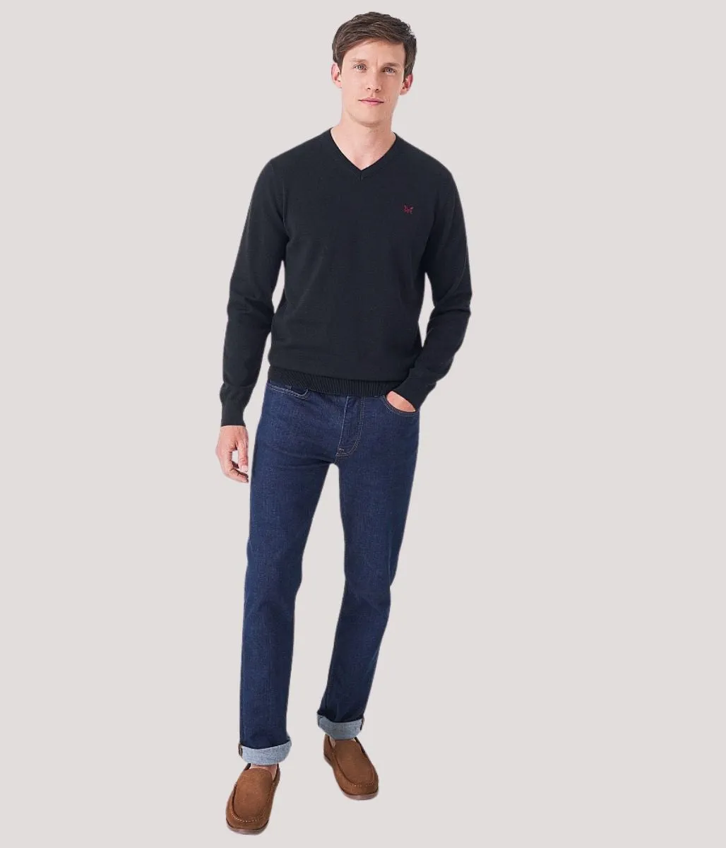 elastic waistband Casual Styling Black Mens Cotton Logo Jumper