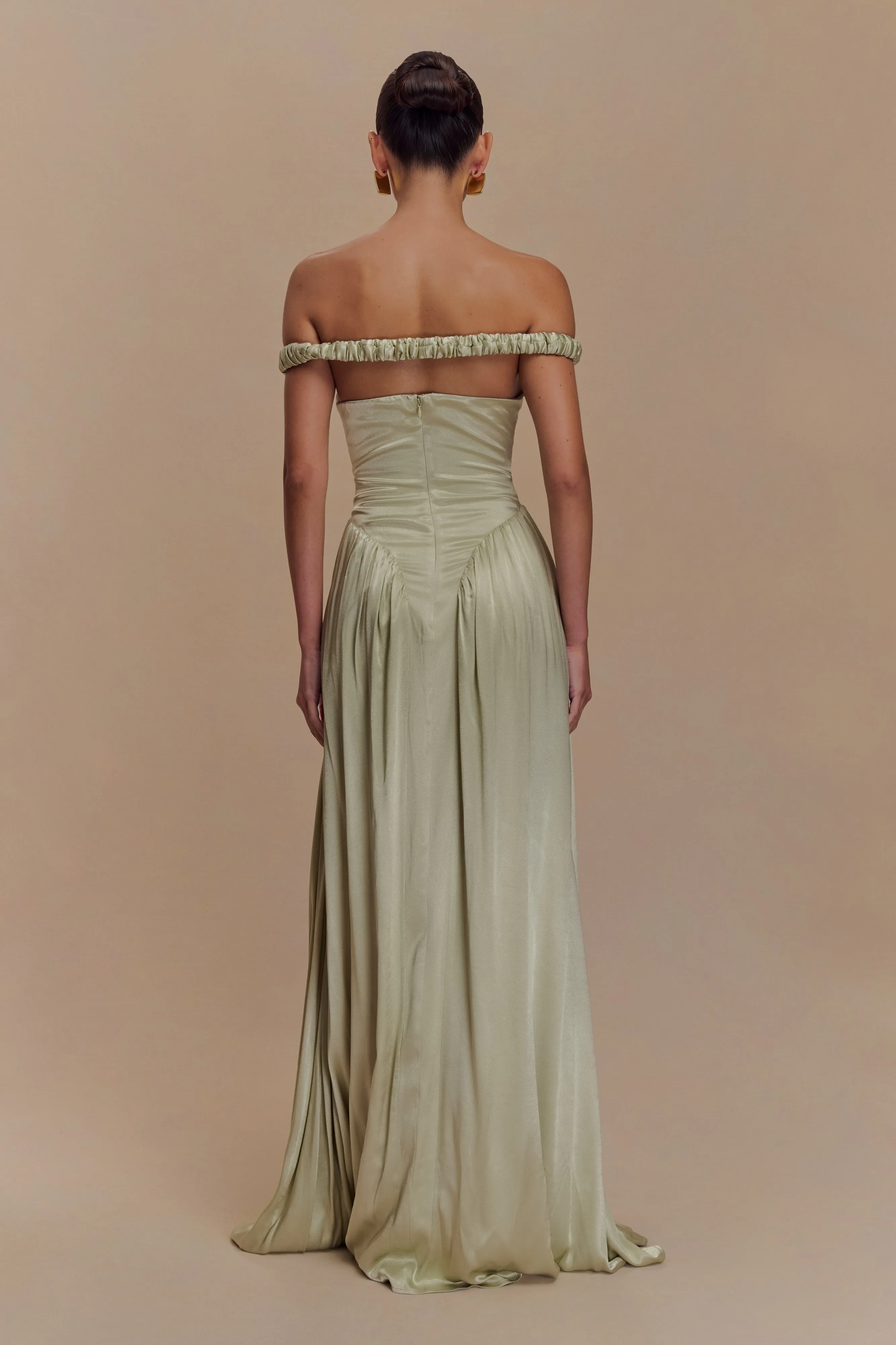 Polished Form Lightweight Wear Coco Dropped Waist Maxi Dress - Sage