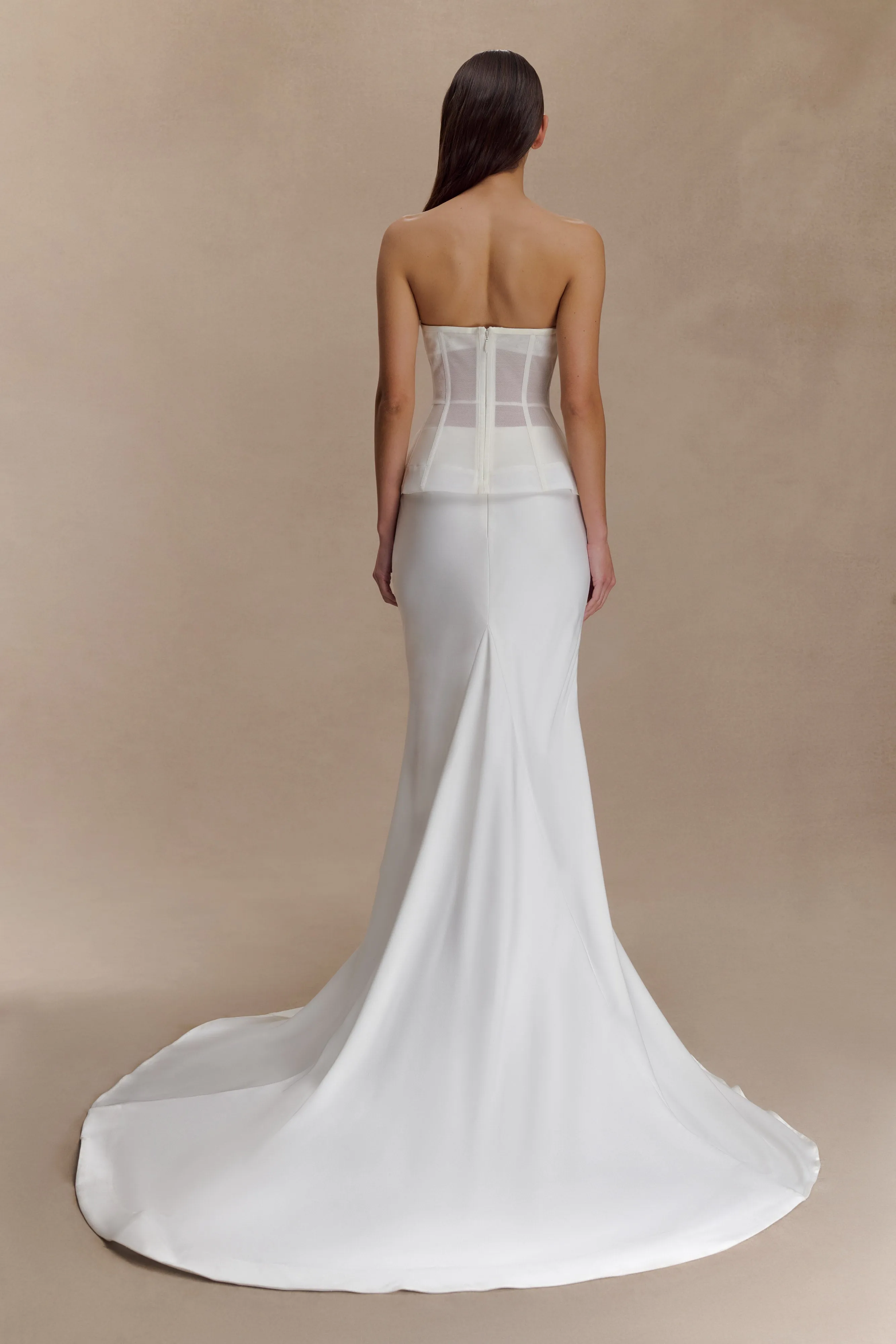 Relaxed Lines Durable Hem Clara Fishtail Maxi Skirt - White