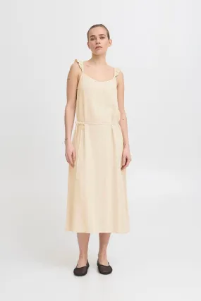Silky Shine SANDSHELL LINEN BLEND DRESS