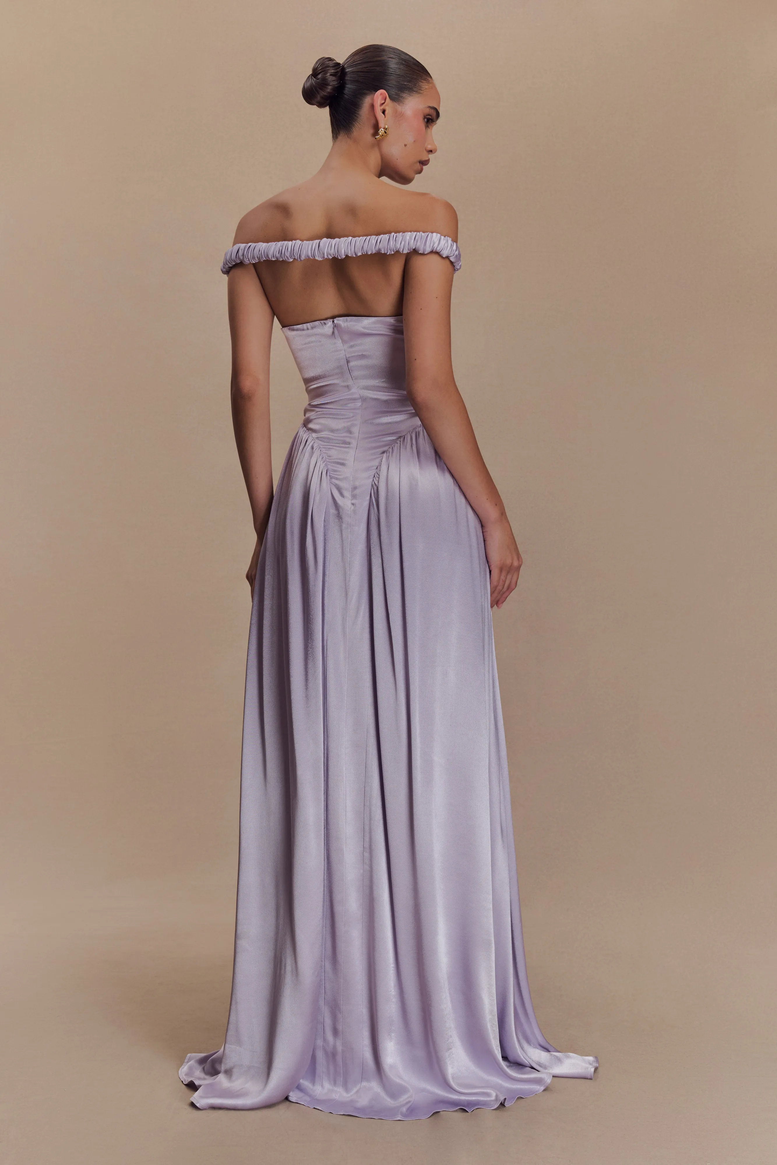 Timeless Style Feminine Energy Coco Dropped Waist Maxi Dress - Lilac