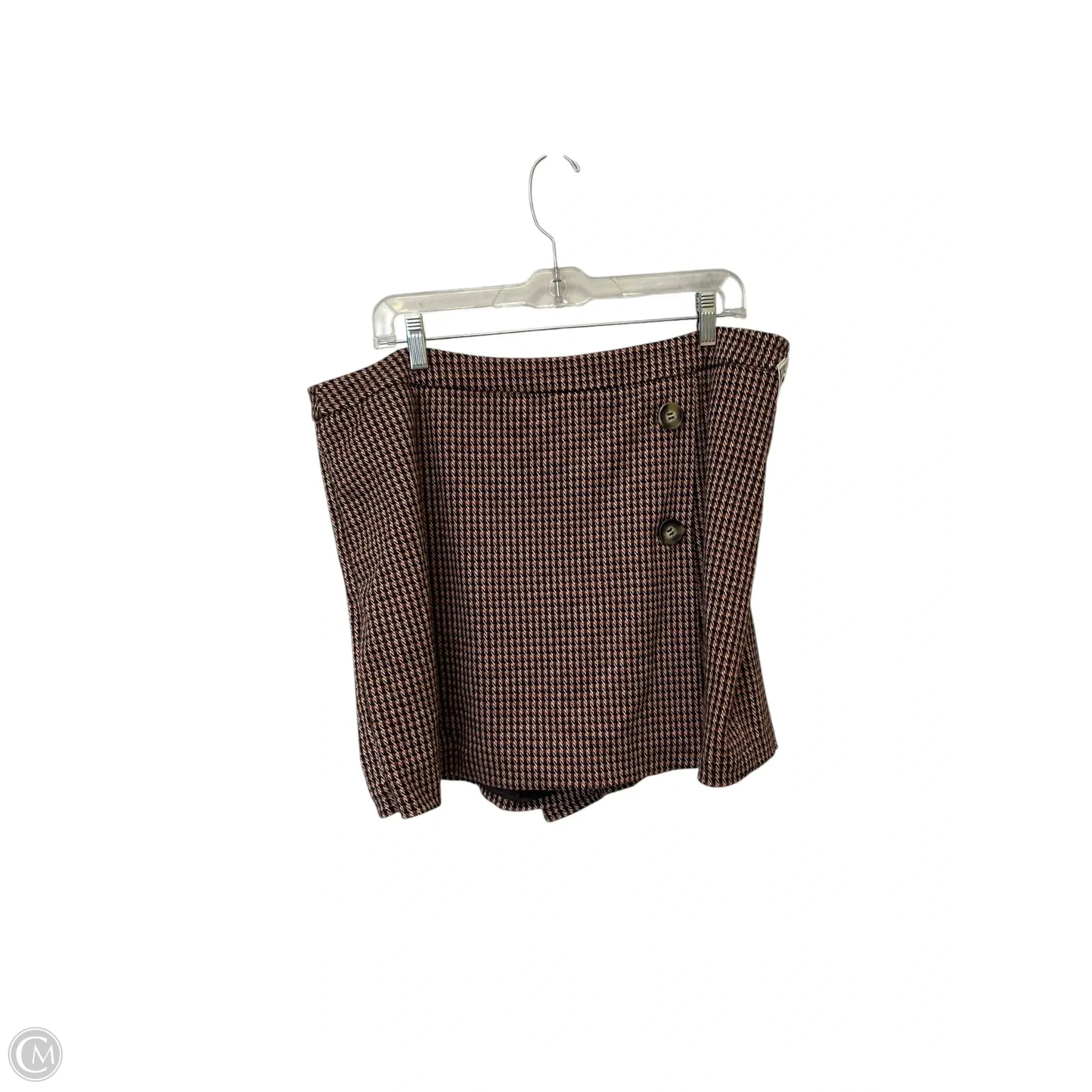 Neutral Wear Skort By Skies Are Blue In Plaid Pattern, Size: Xl