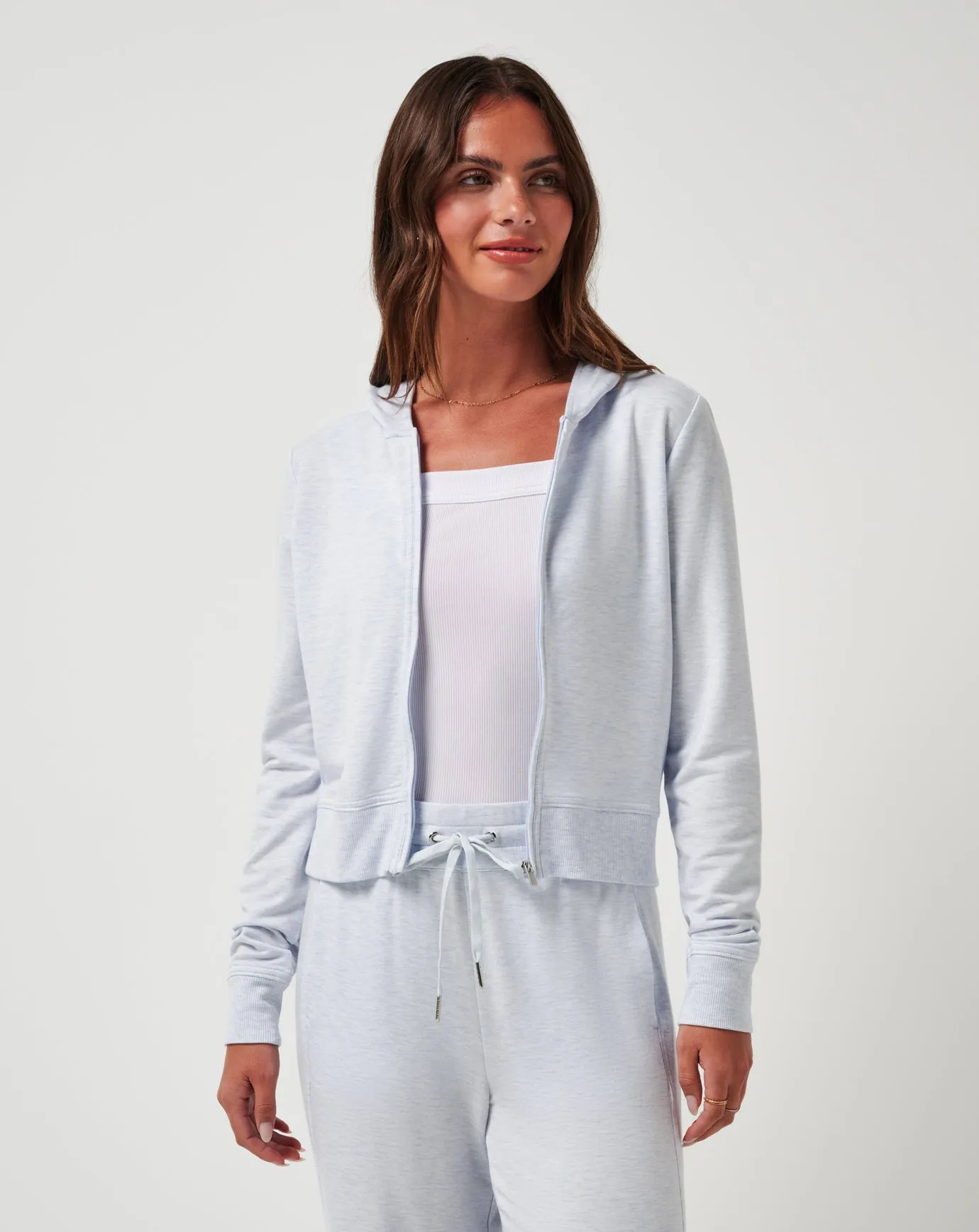Cloud Terry Zip Hoodie NonRestrictive Cut Relaxed Design