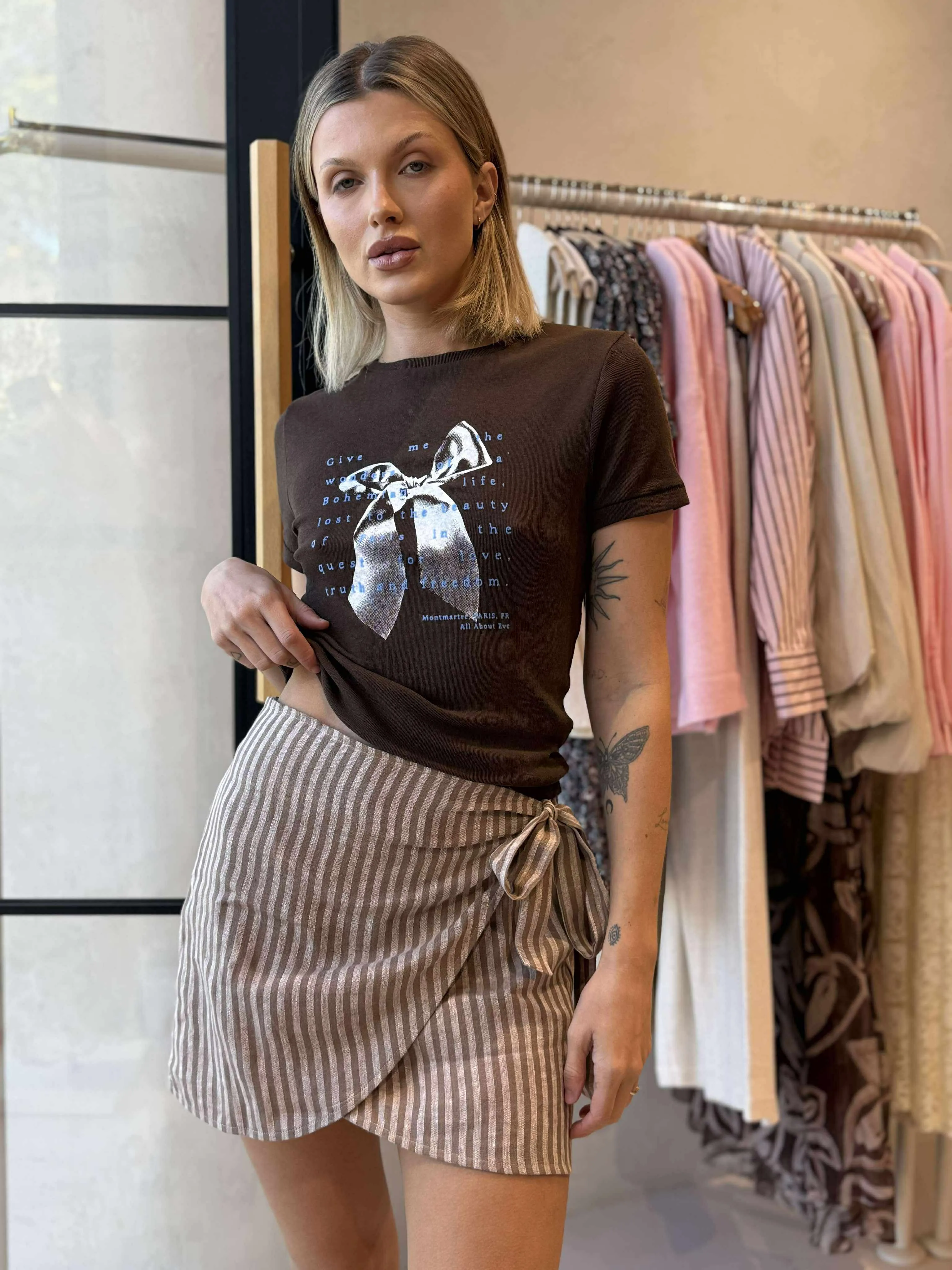 CLOVER BABY TEE Stretchable Knit Soft Texture