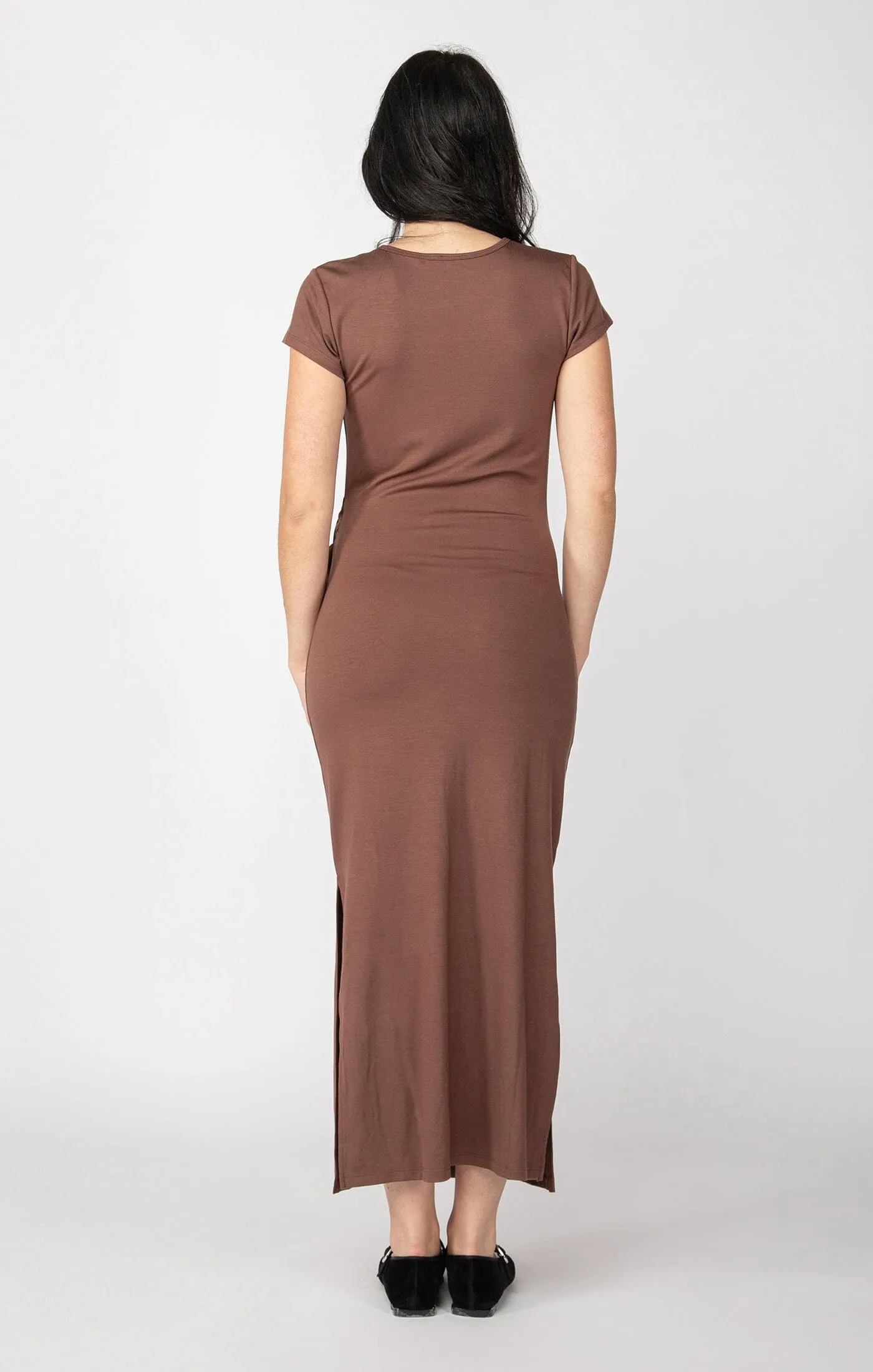 Chain-Detail Airy Fit COCOA KNOTTED MIDI DRESS