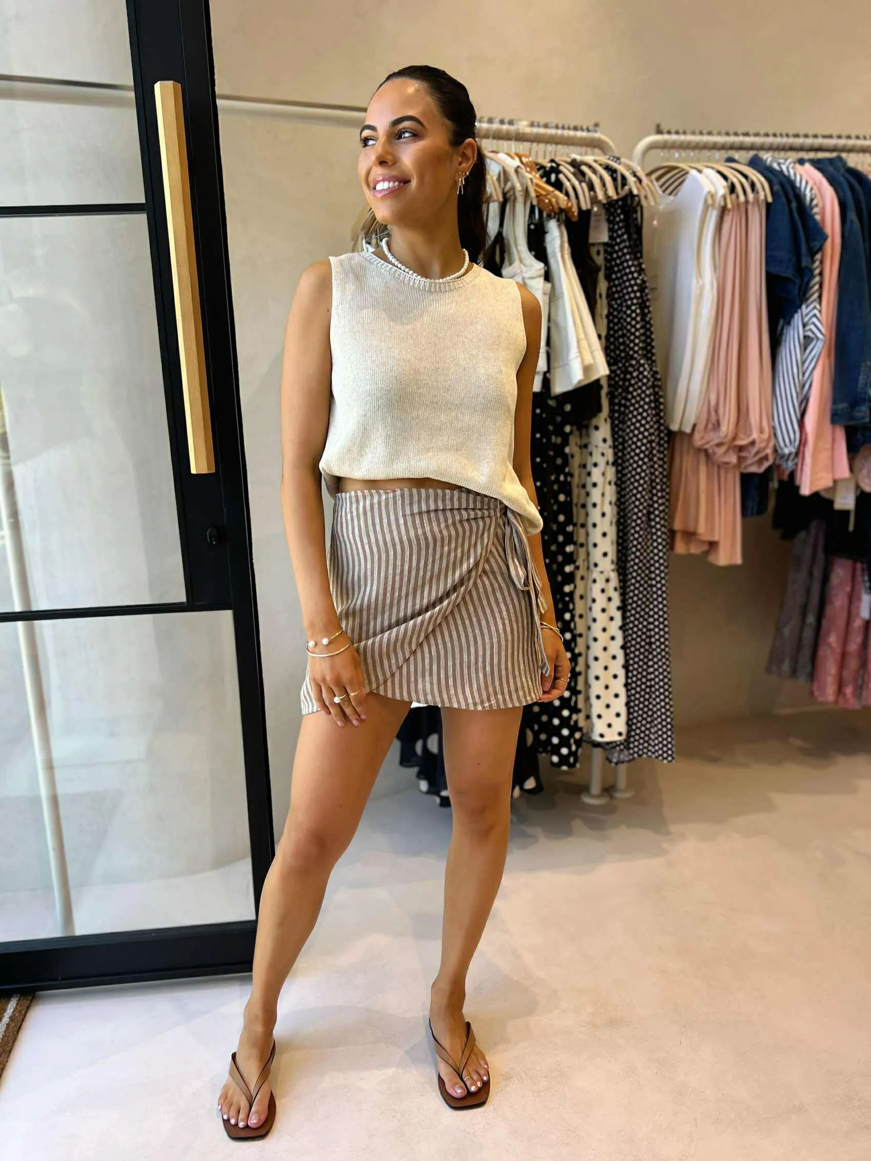 LowProfileSeams COFFEE KNIT TANK - SAND