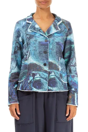 Collar Blue Reverie Cotton Jacket TemperatureRegulating Fabric