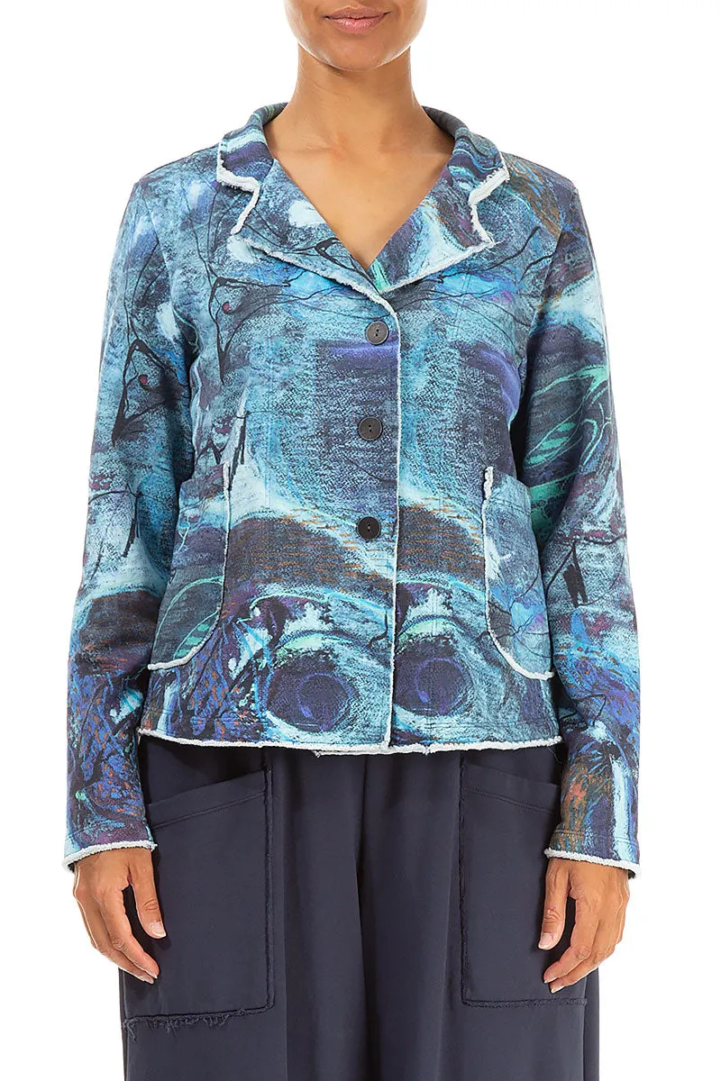 Collar Blue Reverie Cotton Jacket TemperatureRegulating Fabric