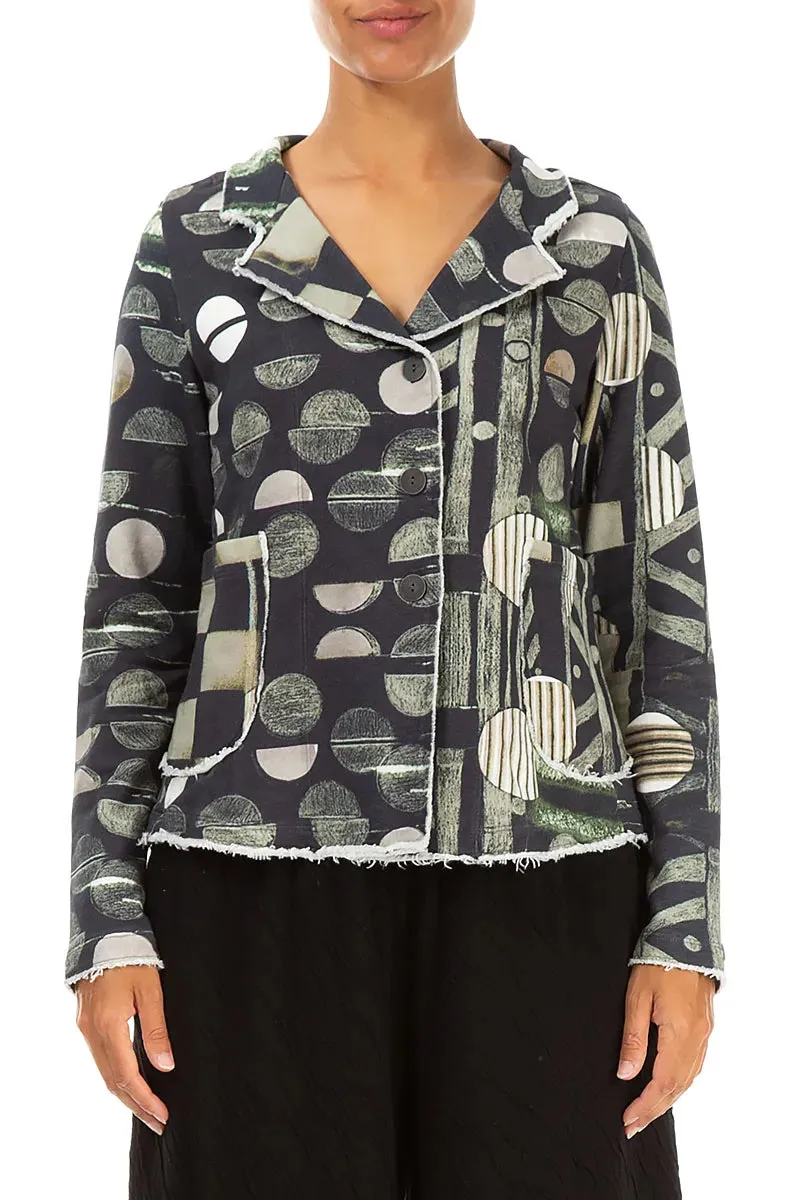 Collar Moonlight Cotton Jacket Reflective details