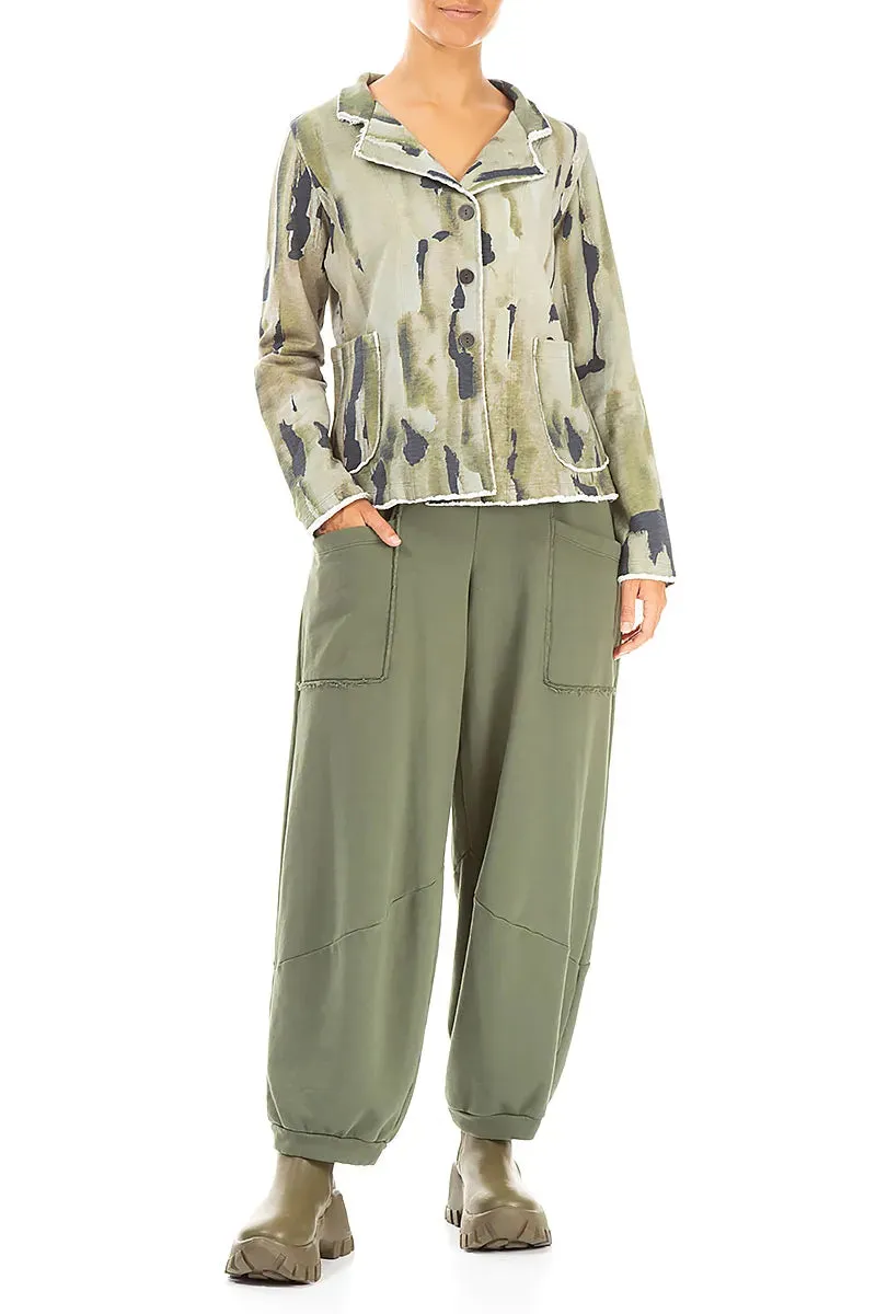 Athletic Tailored Fit Collar Terra Cotton Jacket