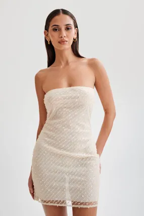 Layer Ready Yolanda Sequin Mini Dress - Buttercream